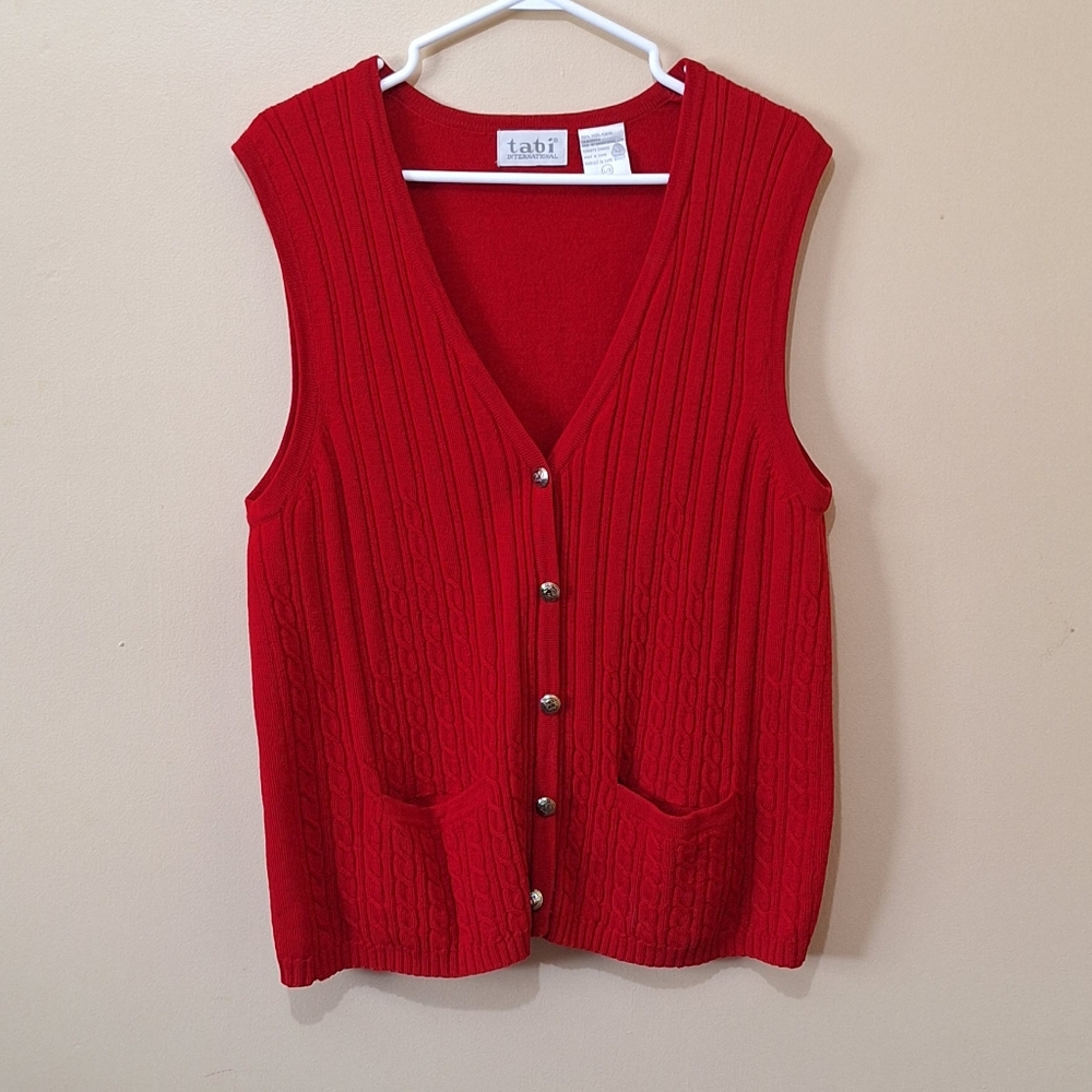 Tabi Red Wool Vest